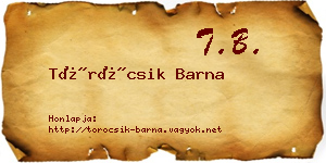 Töröcsik Barna névjegykártya
