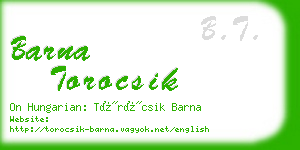 barna torocsik business card